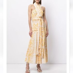 PROENZA SCHOULER Snakeprint Cross Front Dress